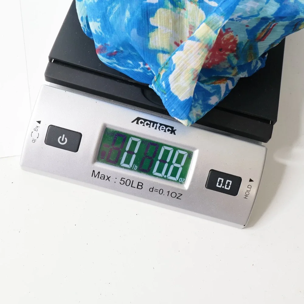 Bright Blue Floral Draped Scarf Chiffon Boho Y2K Frutiger Aero Indie Sleaze Fun